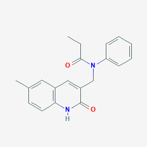 N-((2-hydroxy-6-methylquinolin-3-yl)methyl)-N-phenylpropionamide