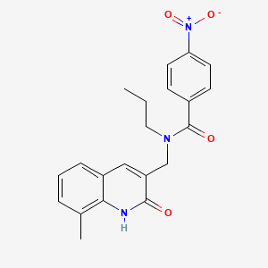 N-((2-hydroxy-8-methylquinolin-3-yl)methyl)-4-nitro-N-propylbenzamide