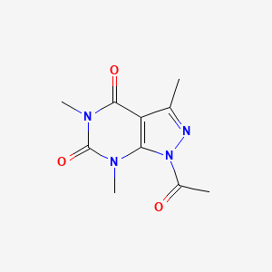 1-Acetyl-3,5,7-trimethyl-1,7-dihydro-4H-pyrazolo[3,4-d]pyrimidine-4,6(5H)-dione