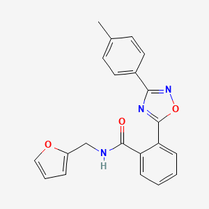 N-(furan-2-ylmethyl)-2-[3-(4-methylphenyl)-1,2,4-oxadiazol-5-yl]benzamide