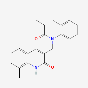 N-(2,3-dimethylphenyl)-N-((2-hydroxy-8-methylquinolin-3-yl)methyl)propionamide