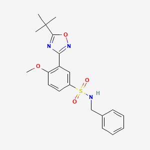 N-benzyl-3-(5-(tert-butyl)-1,2,4-oxadiazol-3-yl)-4-methoxybenzenesulfonamide