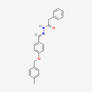 N-[(E)-[4-[(4-methylphenyl)methoxy]phenyl]methylideneamino]-2-phenylacetamide