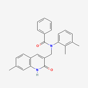 N-(2,3-dimethylphenyl)-N-((2-hydroxy-7-methylquinolin-3-yl)methyl)benzamide