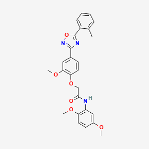 N-(2,5-dimethoxyphenyl)-2-{2-methoxy-4-[5-(2-methylphenyl)-1,2,4-oxadiazol-3-yl]phenoxy}acetamide