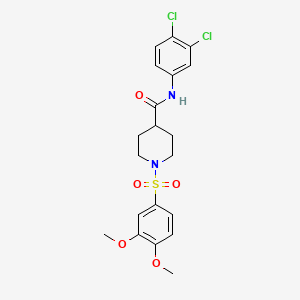 1-(3,4-dimethoxybenzenesulfonyl)piperidine-4-carboxamide