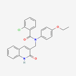 2-chloro-N-(4-ethoxyphenyl)-N-((2-hydroxyquinolin-3-yl)methyl)benzamide