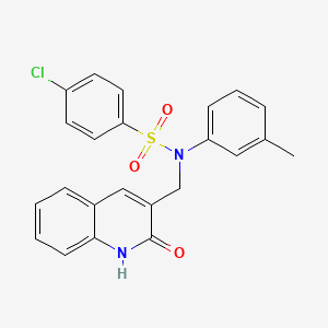 4-chloro-N-((2-hydroxyquinolin-3-yl)methyl)-N-(m-tolyl)benzenesulfonamide