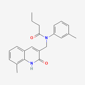 N-((2-hydroxy-8-methylquinolin-3-yl)methyl)-N-(m-tolyl)butyramide