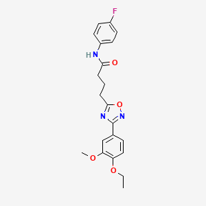 4-[3-(4-ethoxy-3-methoxyphenyl)-1,2,4-oxadiazol-5-yl]-N-(4-fluorophenyl)butanamide