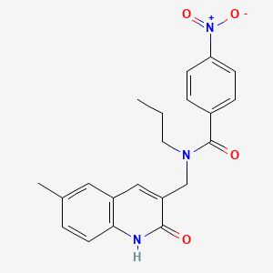 N-((2-hydroxy-6-methylquinolin-3-yl)methyl)-4-nitro-N-propylbenzamide