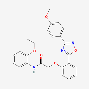 molecular formula C25H23N3O5 B7708644 N-(2-ethoxyphenyl)-2-{2-[3-(4-methoxyphenyl)-1,2,4-oxadiazol-5-yl]phenoxy}acetamide 