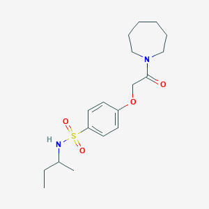 molecular formula C18H28N2O4S B7708654 2-{4-[(butan-2-yl)sulfamoyl]phenoxy}-N-[(pyridin-2-yl)methyl]acetamide 