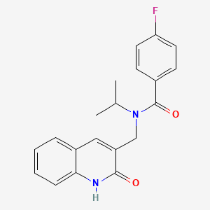 4-fluoro-N-((2-hydroxyquinolin-3-yl)methyl)-N-isopropylbenzamide