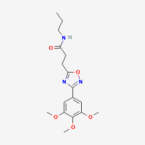 N-propyl-3-[3-(3,4,5-trimethoxyphenyl)-1,2,4-oxadiazol-5-yl]propanamide