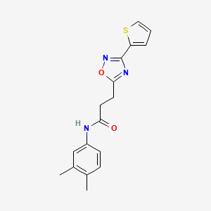 N-(3,4-dimethylphenyl)-3-[3-(thiophen-2-yl)-1,2,4-oxadiazol-5-yl]propanamide