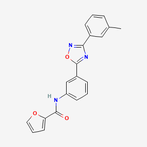 molecular formula C20H15N3O3 B7708674 N-{3-[3-(3-Methylphenyl)-1,2,4-oxadiazol-5-YL]phenyl}furan-2-carboxamide 