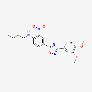 N-butyl-4-[3-(3,4-dimethoxyphenyl)-1,2,4-oxadiazol-5-yl]-2-nitroaniline