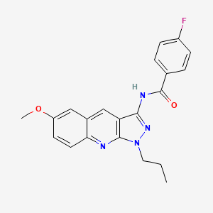 4-fluoro-N-(6-methoxy-1-propyl-1H-pyrazolo[3,4-b]quinolin-3-yl)benzamide