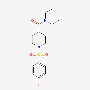 molecular formula C16H23FN2O3S B7708726 NN-DIETHYL-1-(4-FLUOROBENZENESULFONYL)PIPERIDINE-4-CARBOXAMIDE 