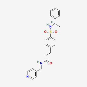 3-(4-(N-(1-phenylethyl)sulfamoyl)phenyl)-N-(pyridin-4-ylmethyl)propanamide