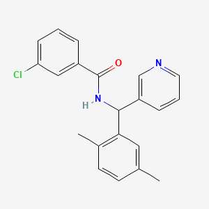 3-chloro-N-((2,5-dimethylphenyl)(pyridin-3-yl)methyl)benzamide