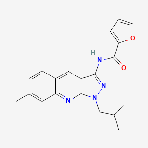 N-(1-isobutyl-7-methyl-1H-pyrazolo[3,4-b]quinolin-3-yl)furan-2-carboxamide