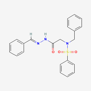 (E)-N-benzyl-N-(2-(2-benzylidenehydrazinyl)-2-oxoethyl)benzenesulfonamide