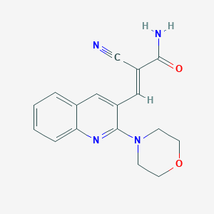 (E)-2-cyano-3-(2-morpholinoquinolin-3-yl)acrylamide