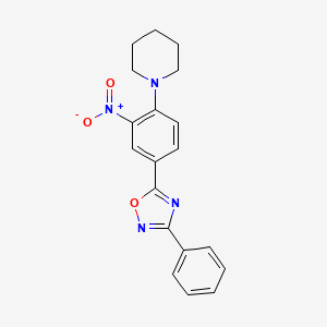 5-(3-nitro-4-(piperidin-1-yl)phenyl)-3-phenyl-1,2,4-oxadiazole