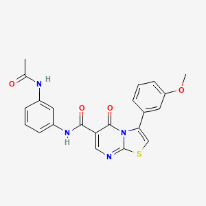 3-(2-chlorophenyl)-N-(3-fluorophenyl)-5-oxo-5H-[1,3]thiazolo[3,2-a]pyrimidine-6-carboxamide