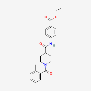 ethyl 4-(1-(2-methylbenzoyl)piperidine-4-carboxamido)benzoate