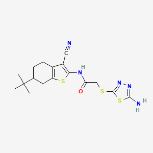 2-[(5-Amino-1,3,4-thiadiazol-2-yl)sulfanyl]-N-(6-tert-butyl-3-cyano-4,5,6,7-tetrahydro-1-benzothiophen-2-yl)acetamide