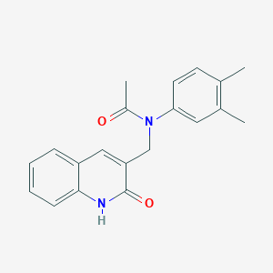 molecular formula C20H20N2O2 B7709260 N-(3,4-dimethylphenyl)-N-((2-hydroxyquinolin-3-yl)methyl)acetamide 