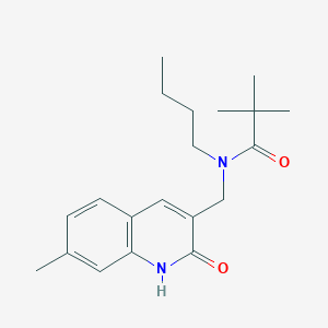 molecular formula C20H28N2O2 B7709271 N-butyl-N-((2-hydroxy-7-methylquinolin-3-yl)methyl)pivalamide 