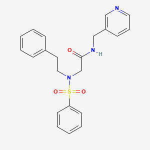molecular formula C22H23N3O3S B7709273 N-(2,4-dimethylphenyl)-2-[N-(2-phenylethyl)4-methylbenzenesulfonamido]acetamide 