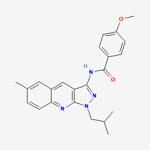 N-(1-isobutyl-6-methyl-1H-pyrazolo[3,4-b]quinolin-3-yl)-4-methoxybenzamide