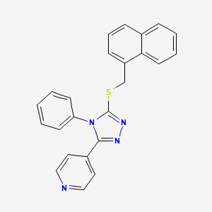 molecular formula C24H18N4S B7709441 4-[5-(naphthalen-1-ylmethylsulfanyl)-4-phenyl-1,2,4-triazol-3-yl]pyridine CAS No. 886379-86-8