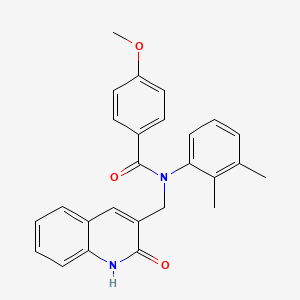 N-(2,3-dimethylphenyl)-N-((2-hydroxyquinolin-3-yl)methyl)-4-methoxybenzamide