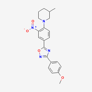 3-(4-methoxyphenyl)-5-(4-(3-methylpiperidin-1-yl)-3-nitrophenyl)-1,2,4-oxadiazole