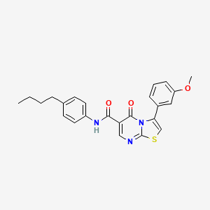 molecular formula C24H23N3O3S B7709481 N-(3-chloro-4-methylphenyl)-3-(3-methoxyphenyl)-5-oxo-5H-[1,3]thiazolo[3,2-a]pyrimidine-6-carboxamide 