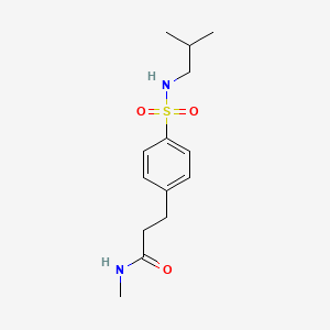 molecular formula C14H22N2O3S B7709487 3-(4-(N-isobutylsulfamoyl)phenyl)-N-methylpropanamide 