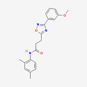 molecular formula C20H21N3O3 B7709521 N-(2,4-dimethylphenyl)-3-(3-(3-methoxyphenyl)-1,2,4-oxadiazol-5-yl)propanamide 