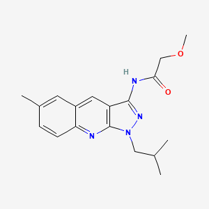 molecular formula C18H22N4O2 B7709588 N-(1-isobutyl-6-methyl-1H-pyrazolo[3,4-b]quinolin-3-yl)-2-methoxyacetamide 