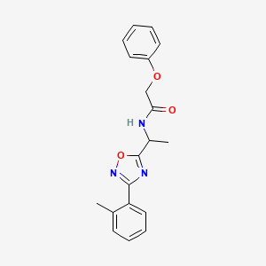 molecular formula C19H19N3O3 B7709594 2-phenoxy-N-(1-(3-(o-tolyl)-1,2,4-oxadiazol-5-yl)ethyl)acetamide 
