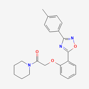 1-(piperidin-1-yl)-2-(2-(3-(p-tolyl)-1,2,4-oxadiazol-5-yl)phenoxy)ethanone