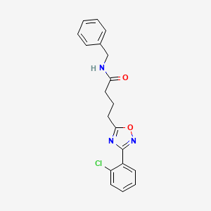 molecular formula C19H18ClN3O2 B7709643 N-benzyl-4-(3-(2-chlorophenyl)-1,2,4-oxadiazol-5-yl)butanamide 