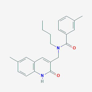 N-butyl-N-((2-hydroxy-6-methylquinolin-3-yl)methyl)-3-methylbenzamide