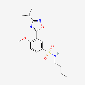 molecular formula C16H23N3O4S B7709697 N-butyl-3-(3-isopropyl-1,2,4-oxadiazol-5-yl)-4-methoxybenzenesulfonamide 
