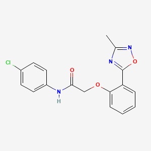molecular formula C17H14ClN3O3 B7709710 N-(4-chlorophenyl)-2-(2-(3-methyl-1,2,4-oxadiazol-5-yl)phenoxy)acetamide 